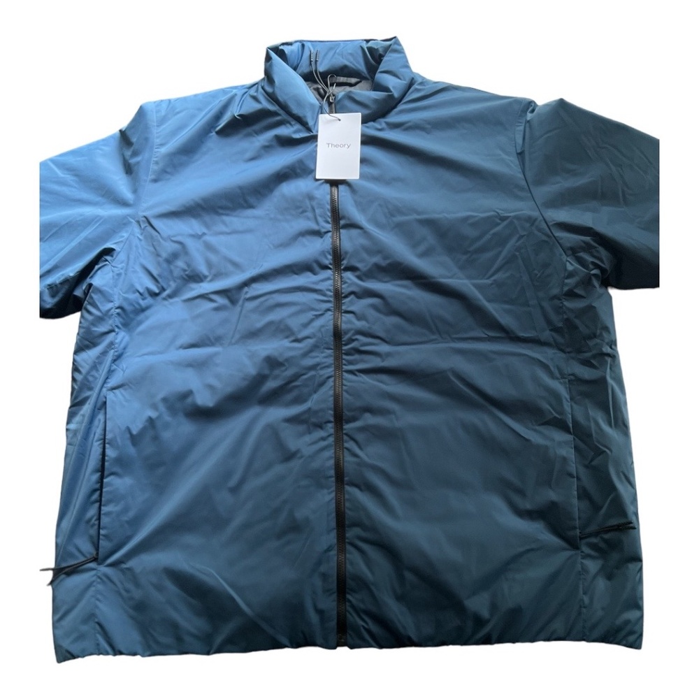 Theory City Poly Harris Men's Puffer Jacket in Blue Size XXL